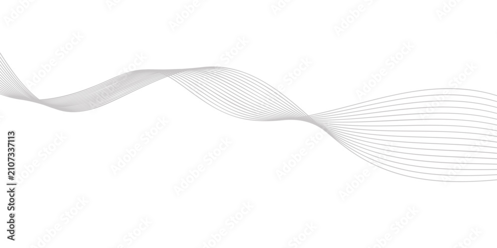 Fototapeta premium abstract wavy white line graphic, representing flow and movement.