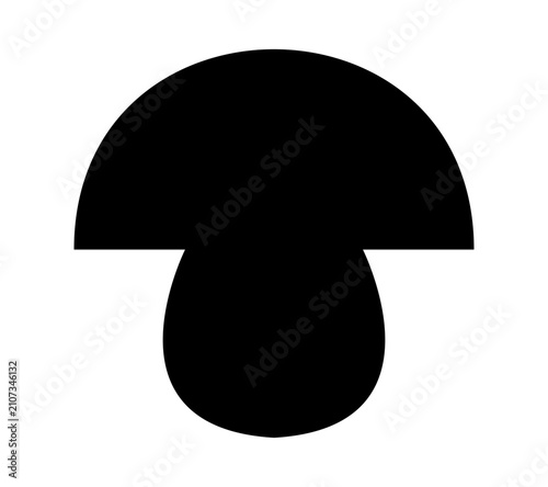 Black mushroom silhouette