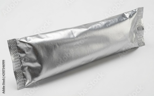 Silver foil snack bar wrapper pouch