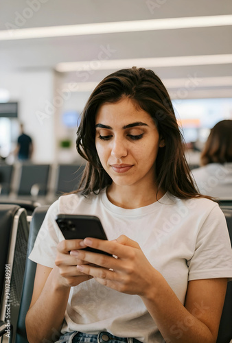 Young woman using a smartph...
