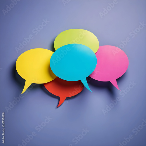 Colorful speech bubbles com...
