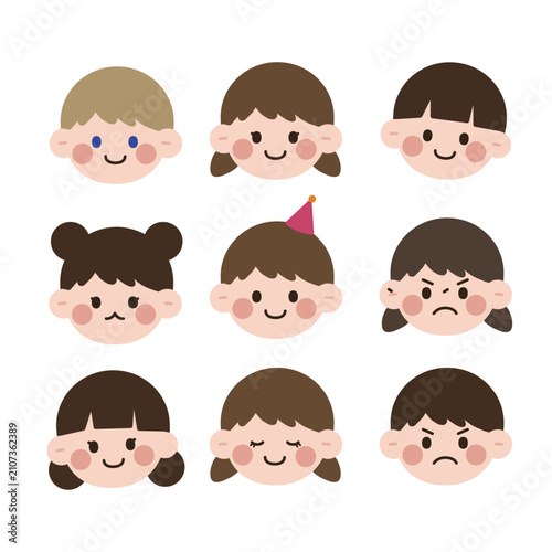 boy and girl faces