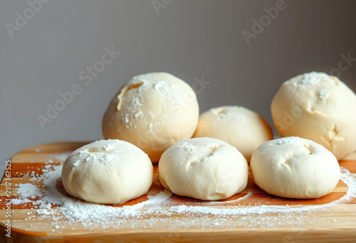 Freshly prepared dough ball...