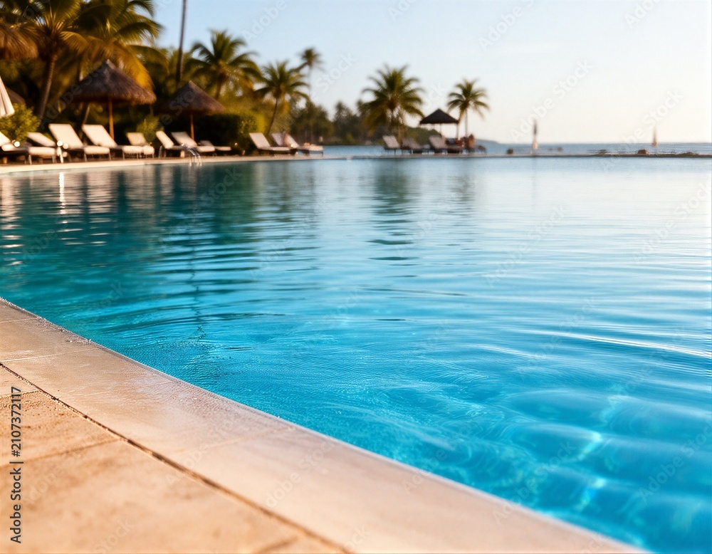 Fototapeta premium Tropical Resort Poolside Paradise