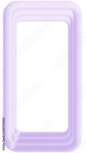 Soft Fluffy Layered Vertical Rectangle Frame – Lilac