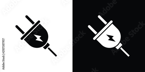 Cuadro en lienzo Electric plug icon minimal artwork collection