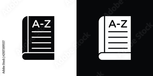 Bild auf Leinwand Dictionaries icon thin pictogram series
