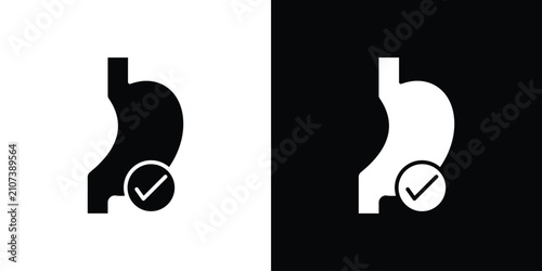 Fotografie Digestion icon thin pictogram series