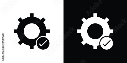 Fotografie Easy installation icon thin pictogram series
