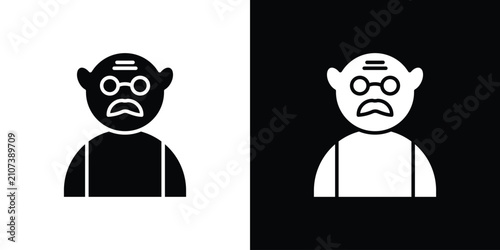 Grandfather icon thin pictogram series
