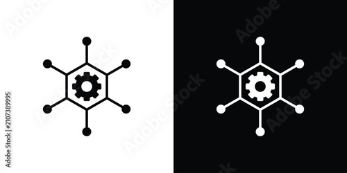 Management skills icon thin pictogram series