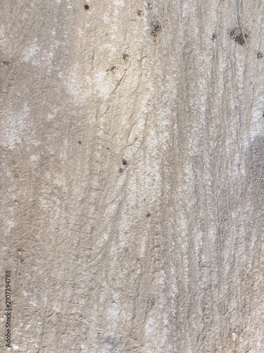 Vehicle tracks on the concrete floor.