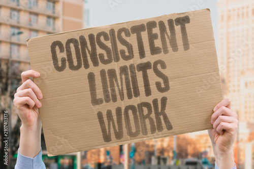 Tableau sur toile "Consistent Limits Work" Steady boundaries outperform abrupt restrictions