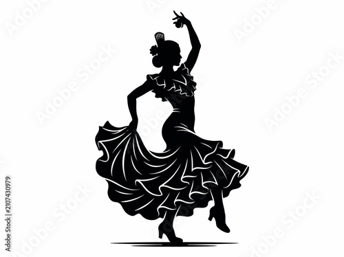 Flamenco dancer silhouette