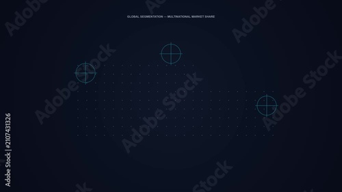 Global Market Share Segmentation Animation with Data Visualization for Business Analysis