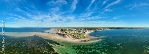 Tableau sur toile Port Vincent, Yorke Peninsula, South Australia – 4K panoramic aerial drone view