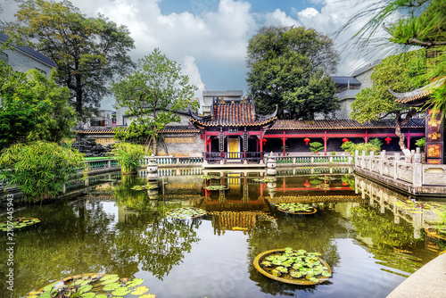 Foshan, Guangdong, China. Bijiang Jinlou (Gold Tower) in Bijiang Village, Beijiao Town, Shunde, a historic Lingnan architectural complex with ancestral halls, residences and exquisite wood carvings.