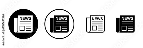Obraz na płótnie Newspaper icon vector illustration. news paper sign and symbolign