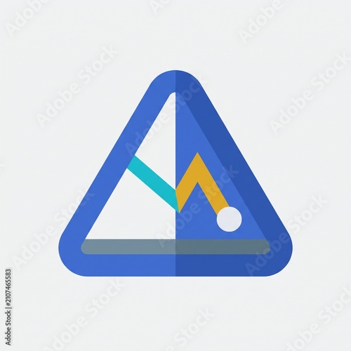 2D Flat Design Financial Risk Assessment Icon
