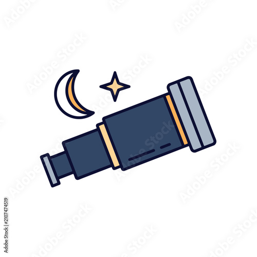 Telescope for Stargazing and Astronomical Observation.
