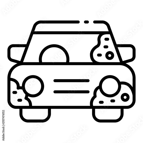 Photography dirty car icon
