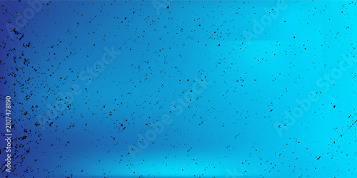 Konstfotografi Abstract Blue Background with Black Speckle Noise Texture and Vibrant Cyan Gradi