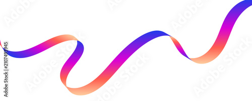 Ribbon purple magenta for wavy gradient background and abstract design motion. Flow dynamic movement for art graphic colorful and vibrant line curve.