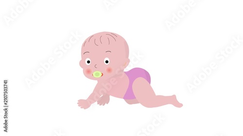 赤ちゃんの成長の動画素材です。