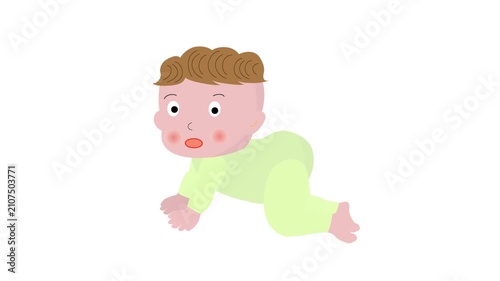 赤ちゃんの成長の動画素材です。