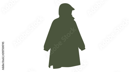 Rain Poncho for Hiking Silhouette Outdoors Gear Protection