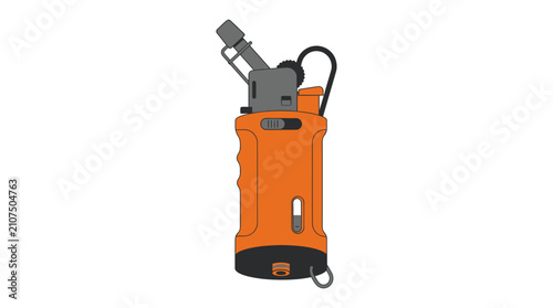 Refillable Camping Lighter with Adjustable Flame and Fuel Gauge