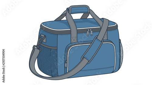 Soft Insulated Cooler Bag with Handles and Strap for Picnic