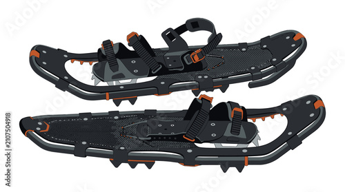 Snowshoes for Winter Camping with Adjustable Straps and Traction Spikes