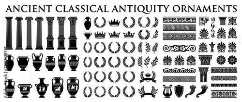 Tableau sur toile Ancient Classical Ornaments Collection