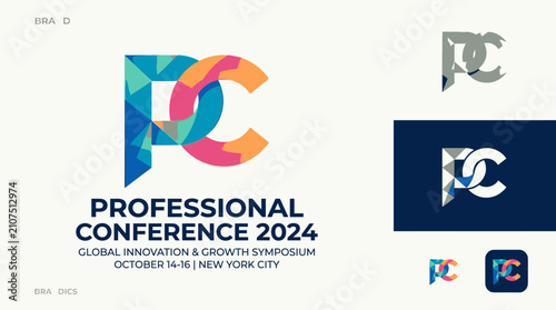 Professional Conference Logo Design Elements.