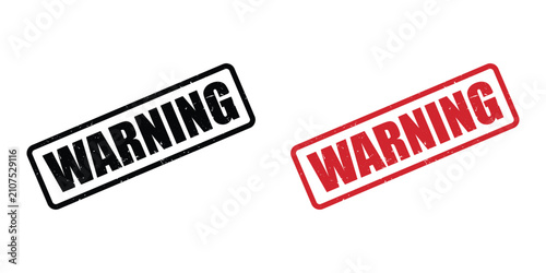 warning grunge red rubber stamp vector illustration