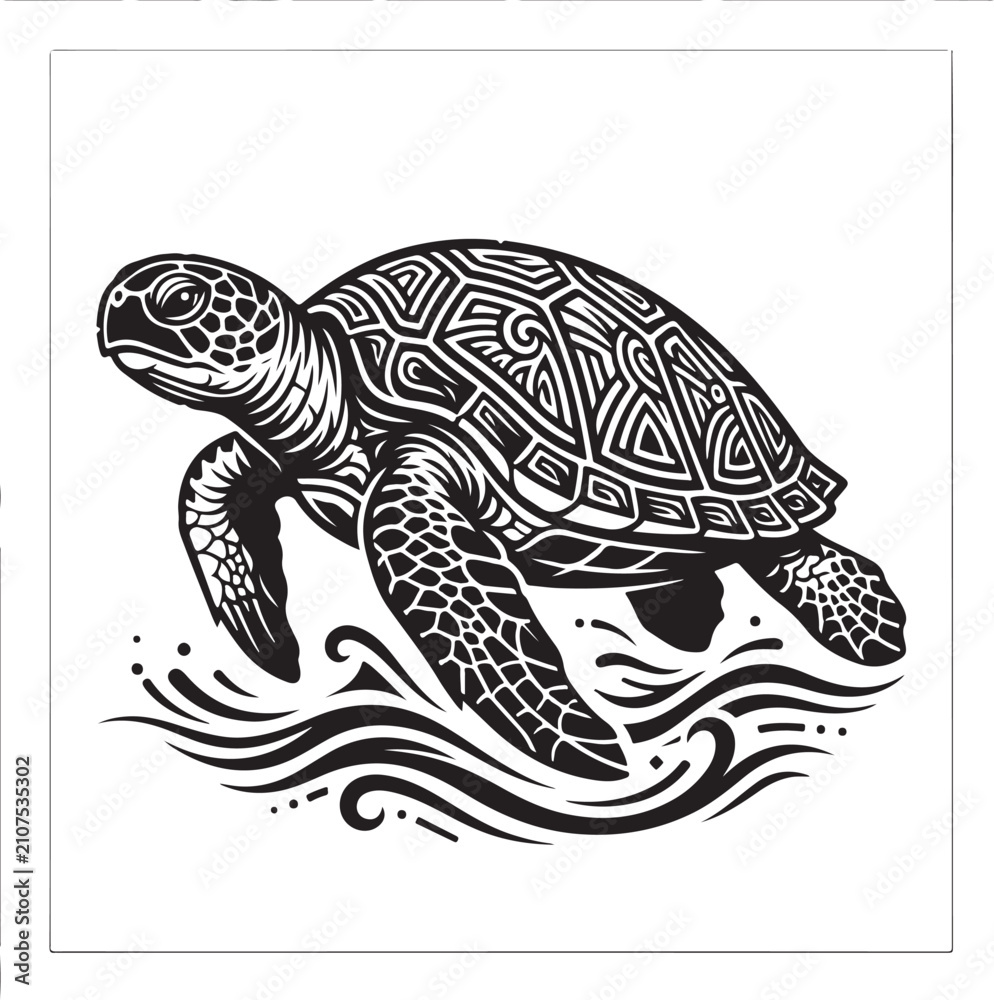 Fototapeta premium turtle vector illustration