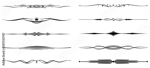 Divider collection. Set of decorative divider elements collection.