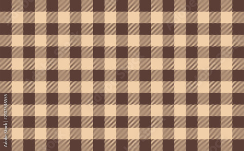 Brown gingham fabric texture 