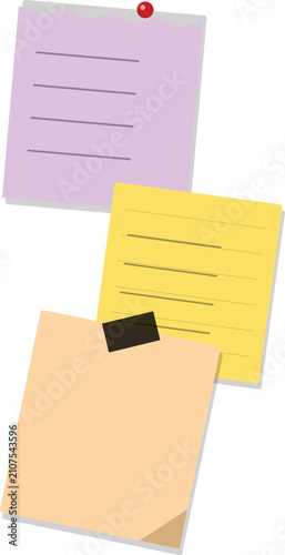 Set of Colorful Memo Pads and Sticky Notes for Organization and Brainstorming