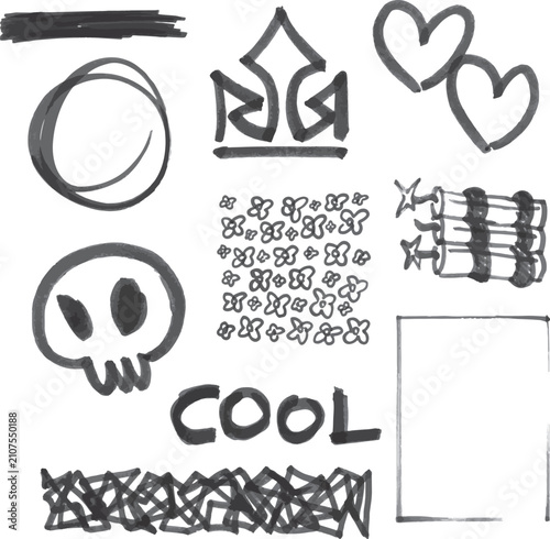Hand-Drawn Doodle Elements Set
