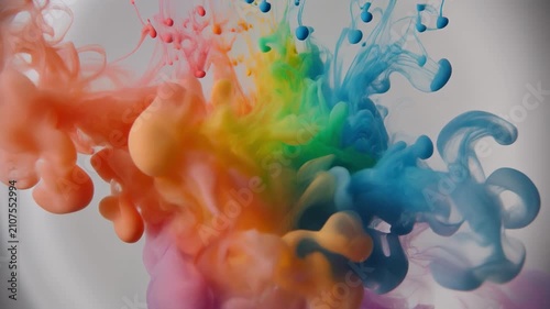 colorful abstract molecular structure animation sequence