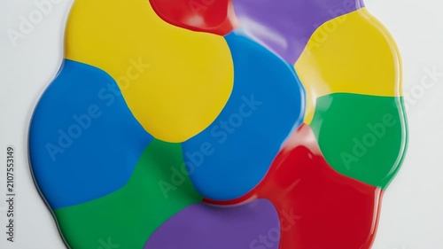 Colorful abstract shapes animation transition sequence