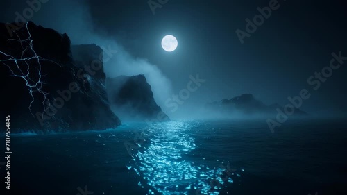 bioluminescent jellyfish swimming in deep ocean waters
