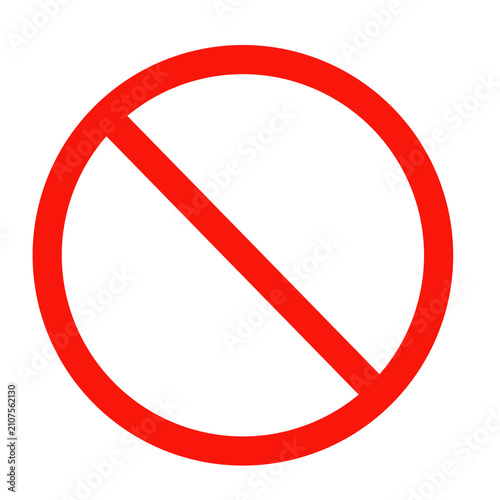 Red prohibition sign icon indicating restricted access