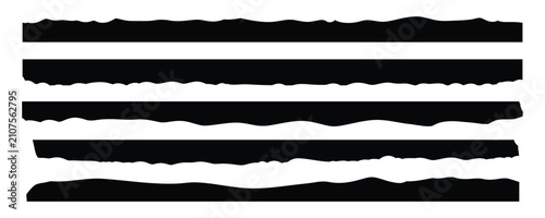 Bilde på lerret Straight line vector brush strokes