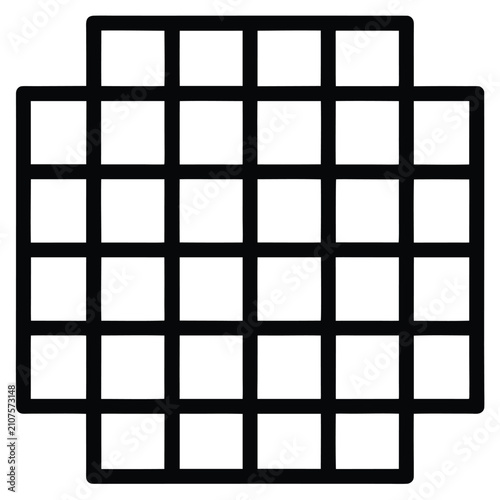 Black maze pattern with squares and pathways