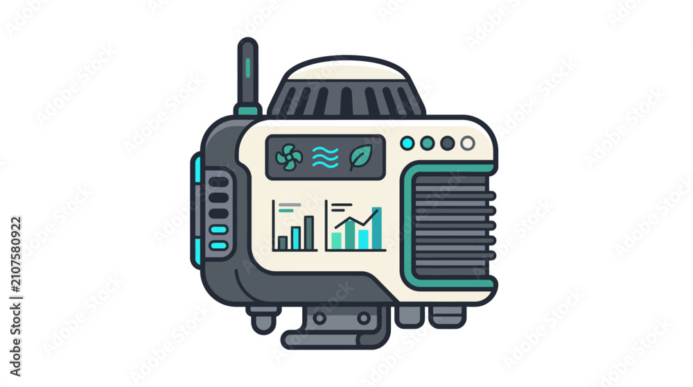 Fototapeta premium Retro Vintage Toy Robot Icon Vector Illustration Isolated Robot Character Symbol Design with Mechanical Toy and Classic Technology Style for Business App and Graphic Elements