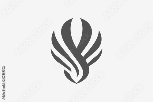 Billede på lærred modern luxury wings symetric logo