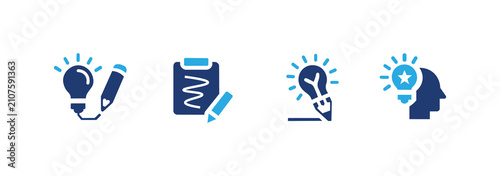 Cuadro en lienzo Creativity icon set